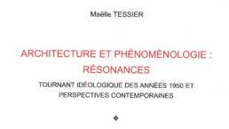 Maëlle Tessier - architecture et phénoménologie: résonances